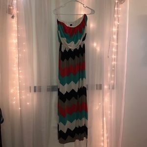 Chevron Maxi Dress